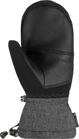 Дитячі гірськолижні рукавички Reusch Softshell, водонепроникні та теплі (чорно-сірі, розмір 4)
