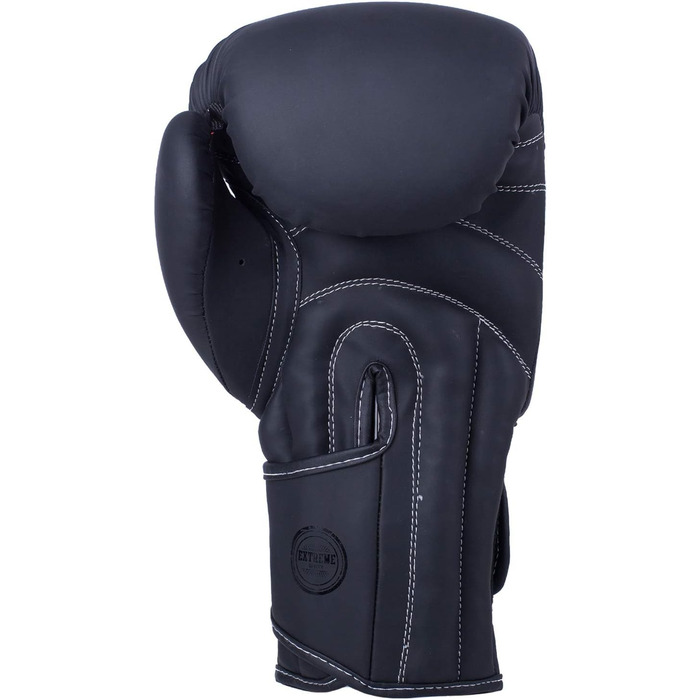 Боксерські рукавички Fightinc Muay Thai Shadow 16 унцій, чорні, для муай-тай, K1, MMA, матова шкіра