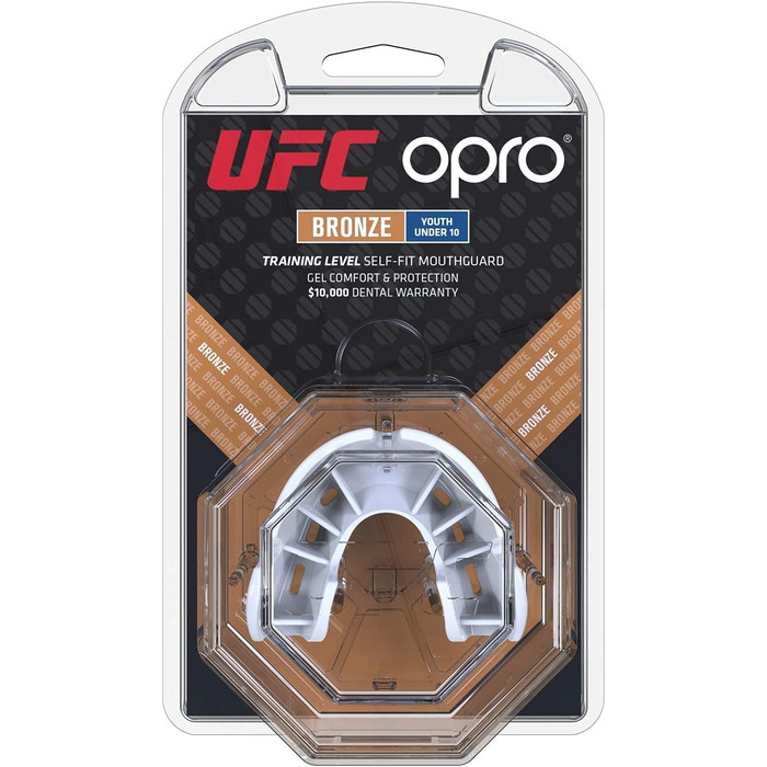 Захисний капу OPRO UFC для MMA, BJJ, боксу та інших єдиноборств (Бронзовий, Junior, Білий)
