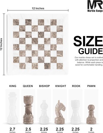 Шаховий набір з мармуру для дорослих, ручної роботи, 32 фігури, 2 додаткові королеви, коробка для зберігання, подарунок, декор (Кораловий & Темно-коричневий) (Білий & Океанічний)