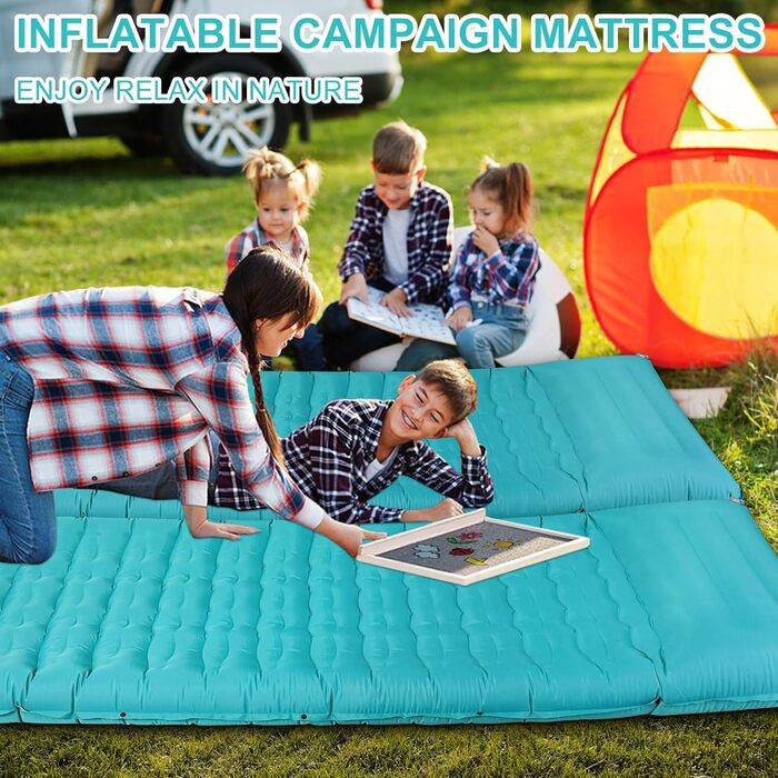 Саморозкладаючий килимок для кемпінгу DeeprBling Isomatte, 12 см, з помпою та подушкою, 200x68x12 см