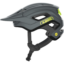 Велошолом ABUS Cliffhanger MIPS для MTB, захист MIPS, великі вентиляційні отвори, для чоловіків та жінок, розмір M (54-58 см), сірий/жовтий