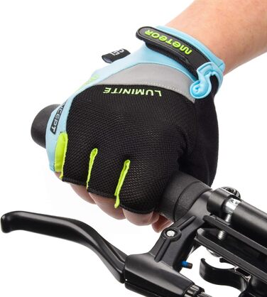 Рукавички Meteor Radhandschuhe MTB для гірського велосипеда, чоловічі/жіночі, для дітей, зелені/сині