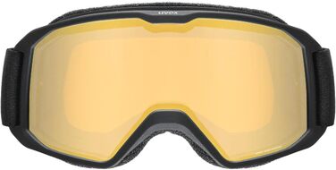 Гірськолижна маска Uvex Unisex Elemnt FM, чорна матова/золота лінза, універсальний розмір