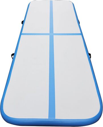 Air Track 300x100x10 см блакитно-сірий з електричним насосом для гімнастики