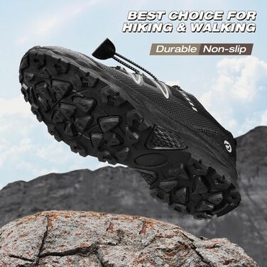 Дитячі трекінгові черевики UOVO, водонепроникні, для бігу та трейлу, чорні, розмір 33 EU