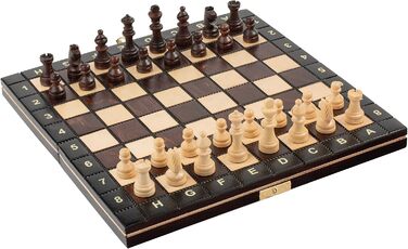 Велика магнітна дорожня шахова дошка з дерева Master of Chess 28 см, ручна робота, для дорослих і дітей