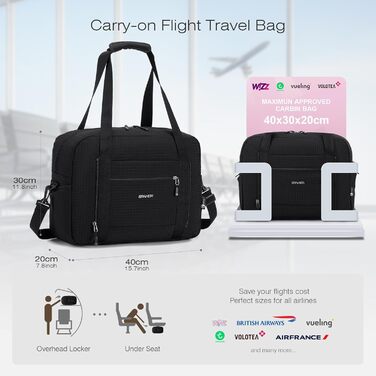 Спортивна сумка-рюкзак SPAHER 40x30x20 для ручної поклажі Wizzair/Vueling (сіро-чорна)