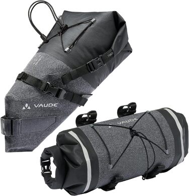 Водонепроникні велосумки wetterladen de Trailsaddle Compact + Trailfront Compact для байкпакінгу, яскраво-зелені/чорні