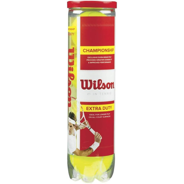 Тенісні м'ячі Wilson Championship All Court 72 шт. (18 туб по 4 м'ячі) – набір для матчів і тренувань, подарунок для тенісистів, аксесуари для тенісу
