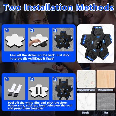 Музична бокс-машина з рукавичками для боксу, Bluetooth, для дітей та дорослих, для залу, чорна