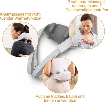 Масажер для шиї Medisana NM 990 бездротовий, для спини, шиї та плечей, легкий та портативний