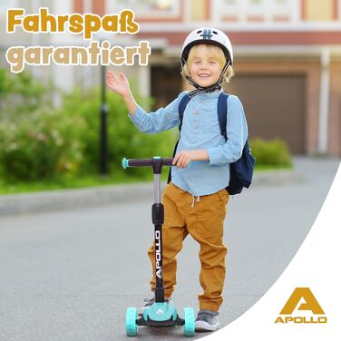 Дитячий самокат Apollo KidsPro 4, складаний, трирівневий, з LED колесами, для дітей від 3 років