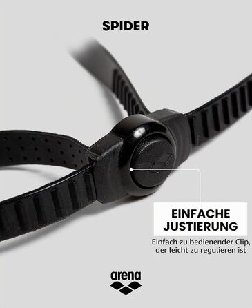 Окуляри для плавання ARENA Spider Anti-Fog Unisex (дорослі), з UV-захистом, силіконовими ущільнювачами (блакитні, smoke-mint-black)