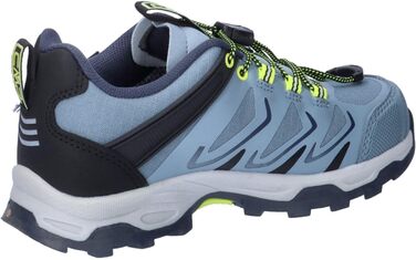 Дитячі черевики CMP Byne Low WP для активного відпочинку, водонепроникні, кольори: антрацит, кислотний зелений, розмір 35 EU