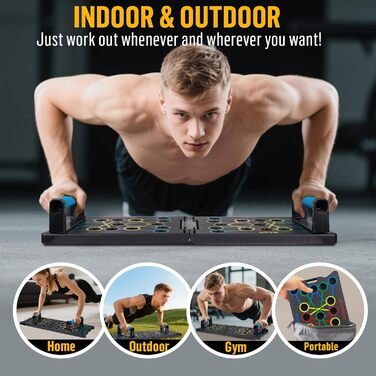 Дошка для віджимань 24 в 1, складаний тренажер для м'язів грудей, спини та плечей з ручками для чоловіків та жінок