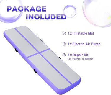 Надувна гімнастична матка для фітнесу, йоги та тренувань - 20 см, 2/3/4/5/6 м