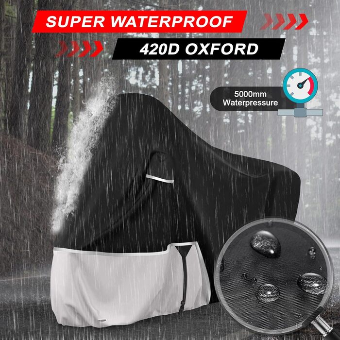 Водонепроникний чохол для мотоцикла Piaggio Vespa GTV GTS GT60/125/200/250/300 (з багажником) та без багажника, 420D Oxford, захист від дощу та сонця