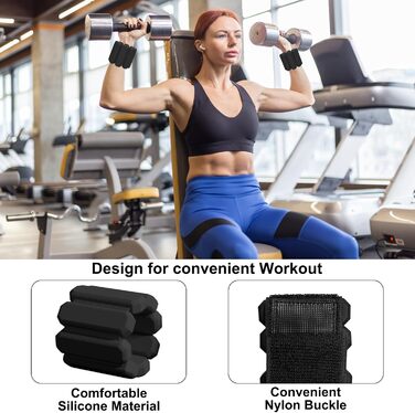 Набір манжет для збільшення ваги, 2 шт. (по 0.45 кг) - для йоги, бігу, силових тренувань, чоловіки та жінки