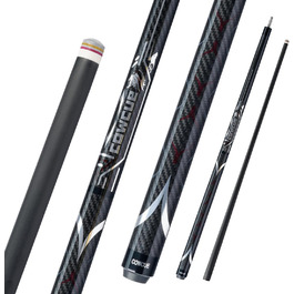 Більярдний кий CRICAL з карбону, 147,3 см, професійний, з'єднання 3/8 x 8, наконечник 12,5 мм, COWCUE-02