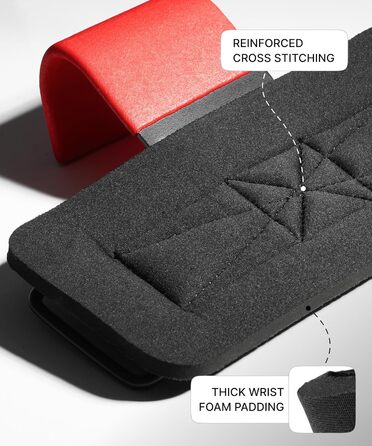 Набори для тяги DMoose Fitness для чоловіків та жінок (пара) - міцний нейлон з ремінцями на зап'ясті 8 мм - допоміжні засоби для тренажерного залу для пауерліфтингу та станової тяги - ручки для силових тренувань, червоні