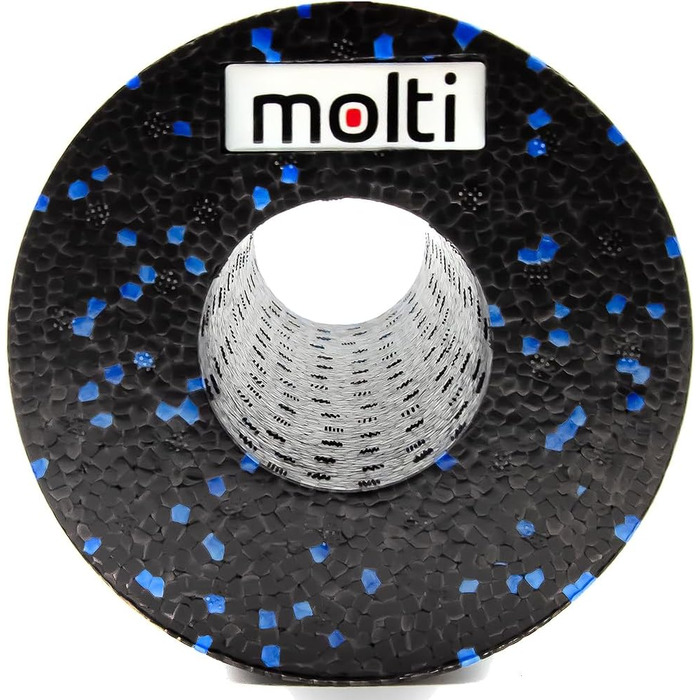 Набір для самомасажу molti: фасцієва ролика 33x14 см, дуобол 16x8 см, масажний м'яч 8 см, для спини й ніг, чорний-синій