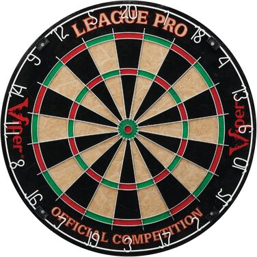 Професійна дартс-мішень Viper League Pro з сизалю, безскобова, Bullseye, комплект із крікет-табло