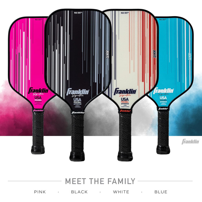 Професійна ракетка для піклболу Franklin Sports Signature Series з MaxGrit-покриттям, турнірна, затверджена USAPA, поліпропіленовий осердя 13 мм + 16 мм