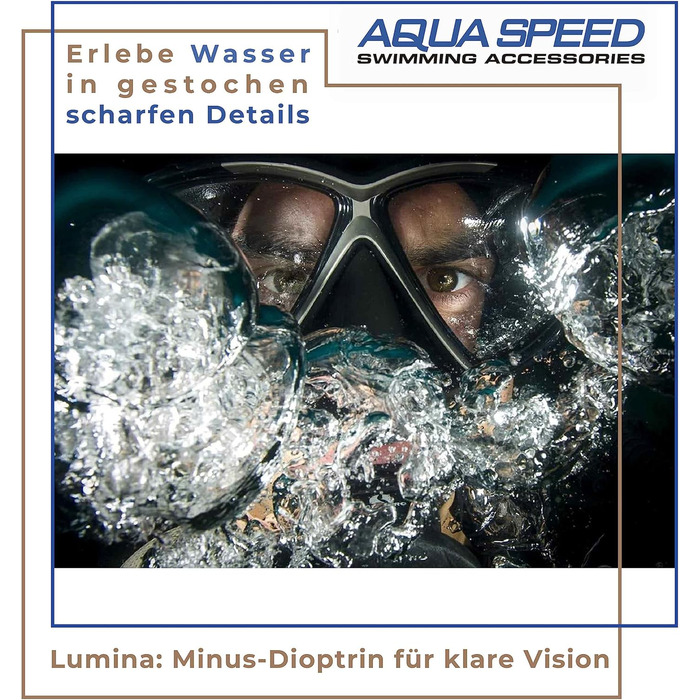 Плавальна маска Aqua Speed OPTIC PRO 11 з корекцією зору – оптичні та звичайні лінзи для підводного плавання