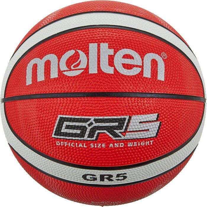 М'яч баскетбольний Molten BGR5-RW, розмір 5, чорний/червоний/білий
