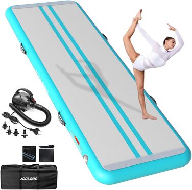 Гімнастичний надувний мат Air Tumbling Matte з електричним насосом, 200х100х10 см, для дому, спортзалу, йоги, фітнесу, челедингу, різних розмірів (2 м, 3 м, 4 м, 5 м, 6 м)