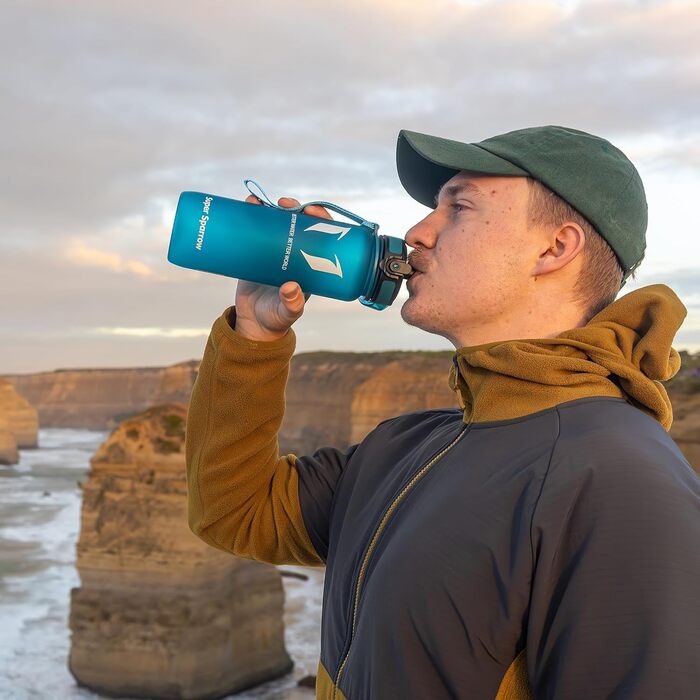 Фляга Super Sparrow Tritan - спортивна пляшка для води 350/500/750/1000 мл, BPA-free, для спорту, велосипеда, фітнесу, подорожей, універсітету, Outdoor, легка, екологічна (500 мл, світло-жовта)