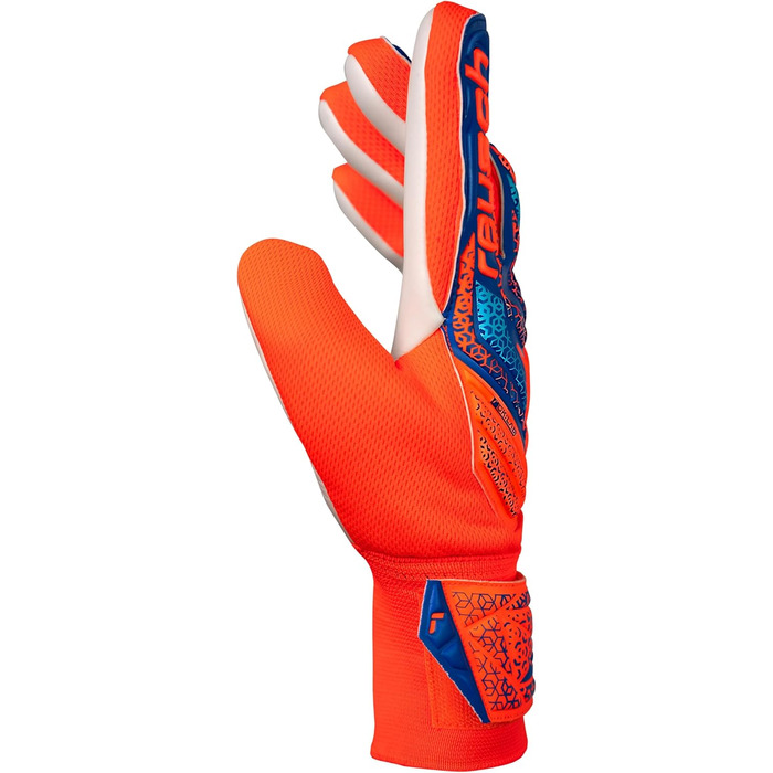 Воротарські рукавички Reusch Attrakt Starter Solid Junior - дитячі, для футболу, оранжево-блакитні