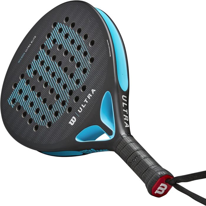 Падель ракетка Wilson Ultra Elite V2, скловолокно/EVA, 361 г, чорна/синя