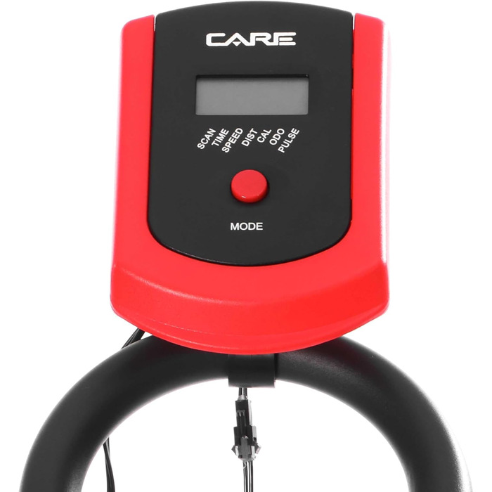 CARE FITNESS Велотренажер для дому - Spike 74450 з маховиком 12 кг, педалі з зачепом, триатлонний кермо та ролики для пересування