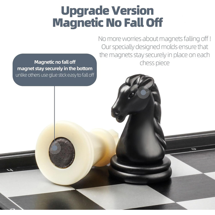 Магнітне туристичне шахове поле Vikutu, 15 см, портативне, мініатюрне, кишенькове