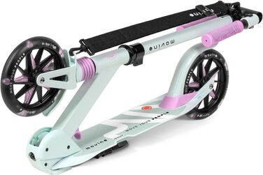 Електросамокат Movino City Light для дітей та підлітків: LED, амортизатори, колеса 180мм, регульований кермо, протиковзкі ручки (М'ятний/Рожевий)