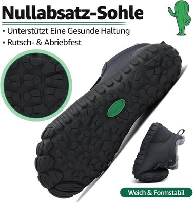 Зимові шкарпетки-тапки Sagaro для жінок та чоловіків, утеплені, розмір EU 36-48, колір: темно-сірий