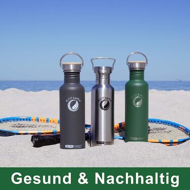 Пляшка для води ECOtanka sportsTANKA 0,8 л нержавійка, герметична, BPA-free, для спорту, фітнесу, туризму