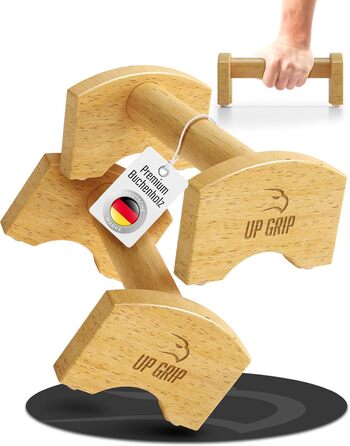 Дерев'яні бруси Up Grip для віджимань і стійки на руках, паралетси для дому та вулиці, нековзні, для каллістеніки та тренувань з вагою тіла, щадні для суглобів