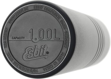 Термос Esbit Majoris з нержавіючої сталі, 1 л+, BPA-free, чорний і срібний, для дому, офісу та подорожей