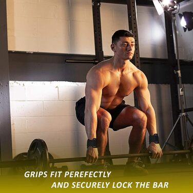 Набір для важкої атлетики: гак для тяги з гумовими ручками, захист зап'ястя з неопрену, 7 мм, для силових тренувань