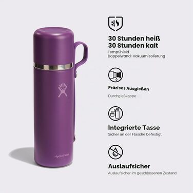 Термос-кухоль Hydro Flask з ізольованої нержавіючої сталі для кави та чаю, 800 мл, колір Trillium Pink