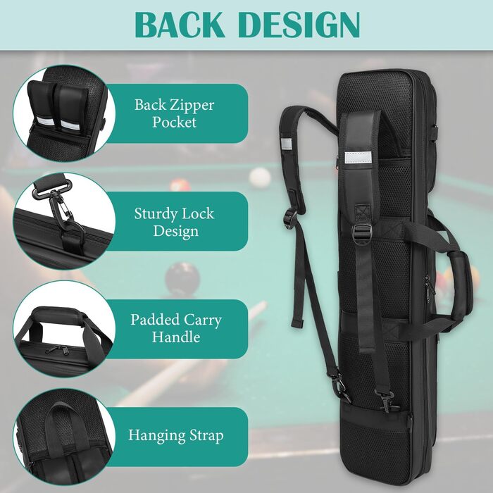 Водонепроникний футляр для більярдних київ 4X4: містка сумка для 4 частин та 4 насадок