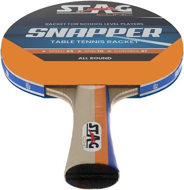 Тенісний стіл-ракетка Stag Iconic Snapper Series (T.T.) | Оранжево-блакитна серія Snapper для тренувань | Яскрава та грайлива
