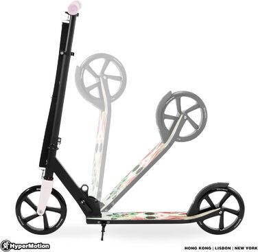 Дитячий алюмінієвий самокат HyperMotion Vibe, складаний, для дітей від 7 років і підлітків, до 100 кг, регульований кермо, колеса 200 мм, підшипники ABEC-7