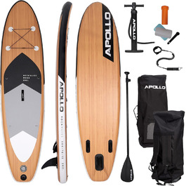Надувна SUP-дошка Apollo iSUP комплект 10’8/12’, весло, насос – для початківців і професіоналів