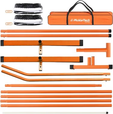 PickleTech 6.0: Портативна сітка для піклболу 2-в-1, 6.0 м, для гри на відкритому повітрі, відповідає USAPA, з сумкою, колірна схема Sunset Chevron