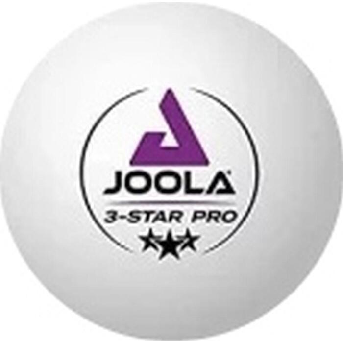 М’ячі для настільного тенісу JOOLA Pro 3 Star, білі, 12 шт.