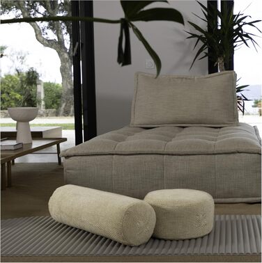 Крісло для медитації Cushy™ Meditationskissen – кругле, 15 см, з наповнювачем з пшениці, для медитації та релаксації, Made in Germany, Miracle Vanilla